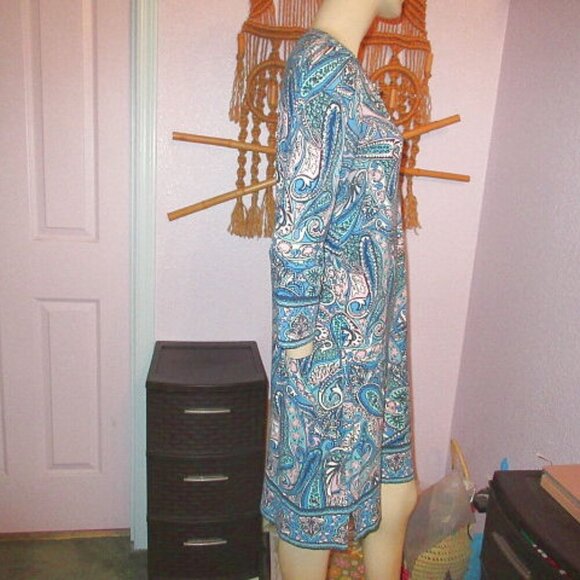 Coolibar Oceanside Tunic Dress Size S Stretch UPF 3/4 Sleeve Beach Cruise Resort - Picture 5 of 10